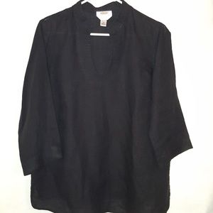 1X Talbots women petite Irish linen tunic
